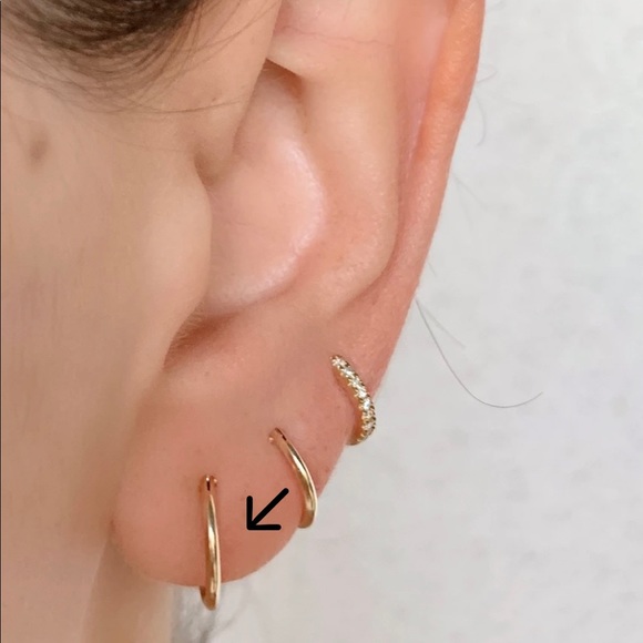 Jewelry - BELLADAAR Solid 14K Gold Mini Huggie Hoops